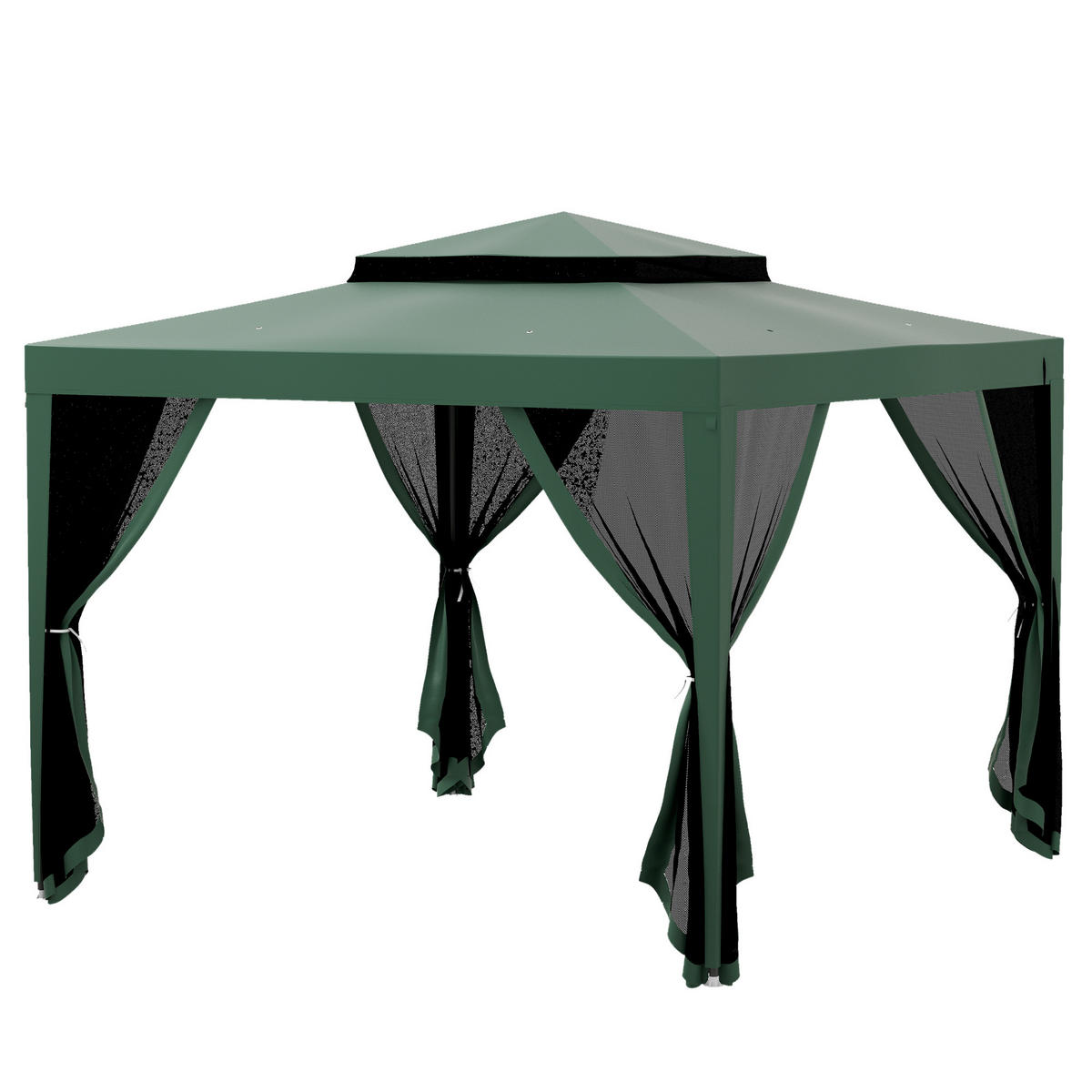 PAVILLON Grun 1 Stück - Grün, Naturmaterialien (297/268/297cm) - GiPP