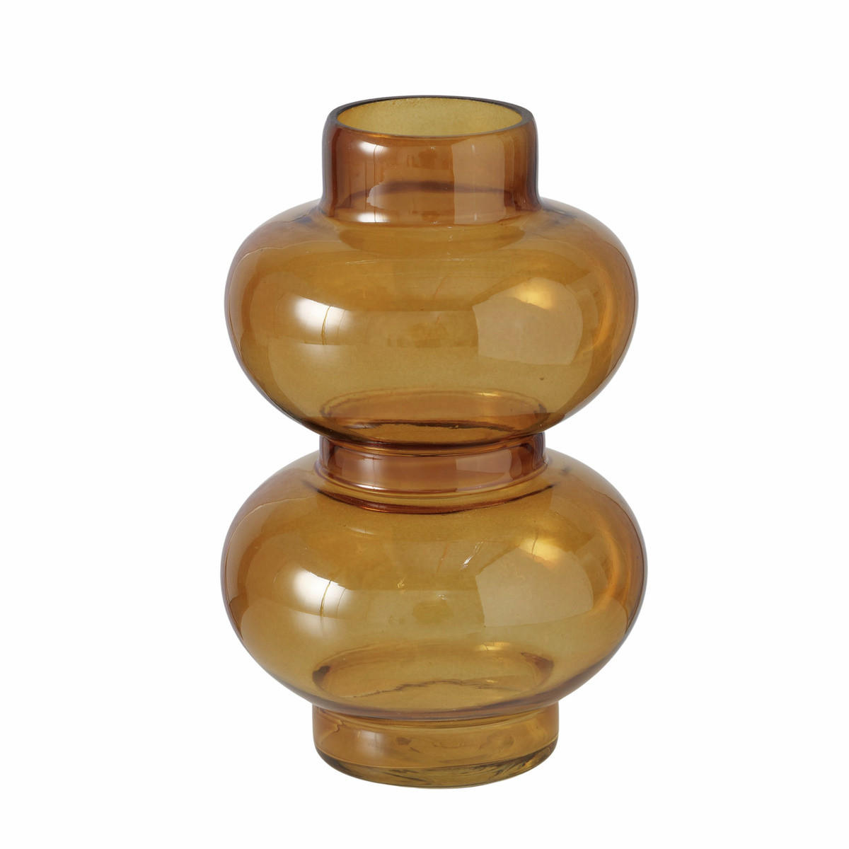 GLASVASE Melua 20 cm - Braun, Glas (13/20cm) - Boltze Home