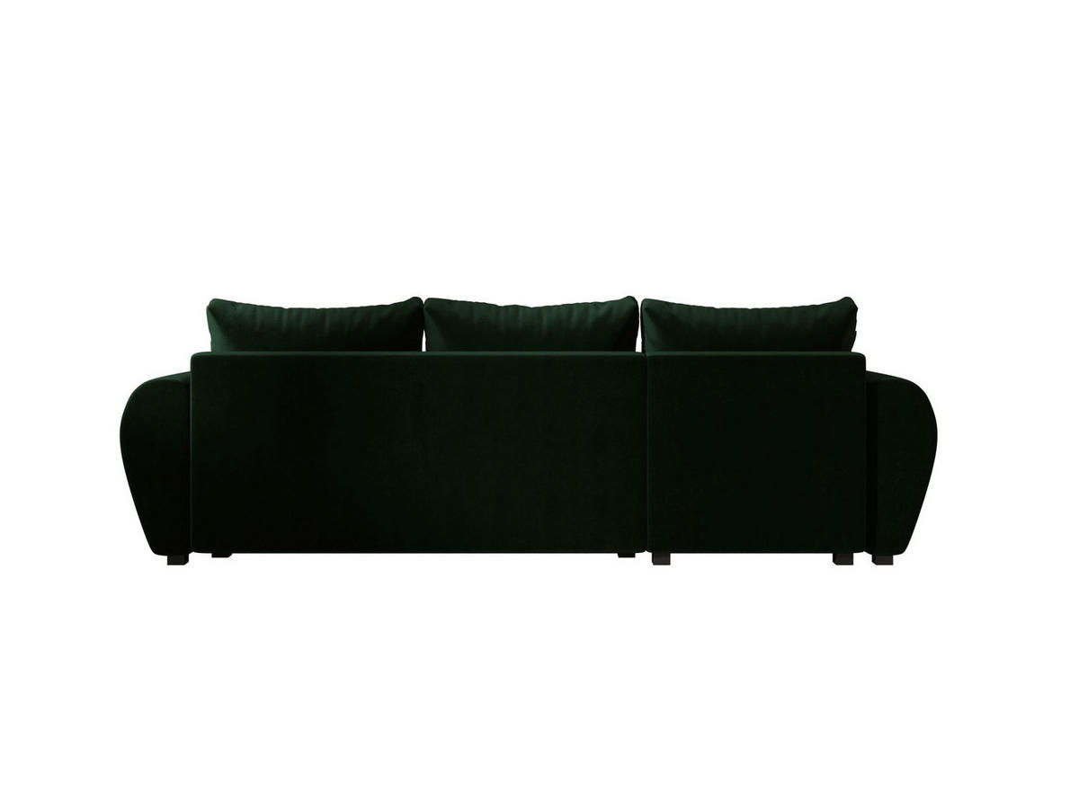 ECKSOFA MOLISA L Itaka 10 Rechts mit Schlaffunktion - Dunkelgrün, Textil (245/145cm) - Bedante