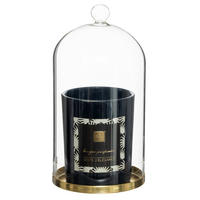 DUFTKERZE mit Glaskuppel Feel 10/10/20 cm - Dunkelblau, Paraffin (10/20cm) - Atmosphera Createur d´interieur