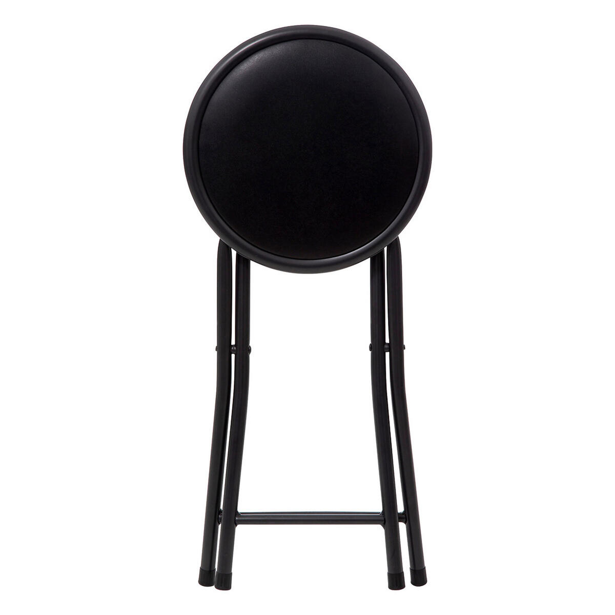 KLAPPHOCKER, Stahl, Kunststoff, Holzfaser, Schwarz, 46 cm - Schwarz, Metall (30/45/30cm) - 5five Simply Smart