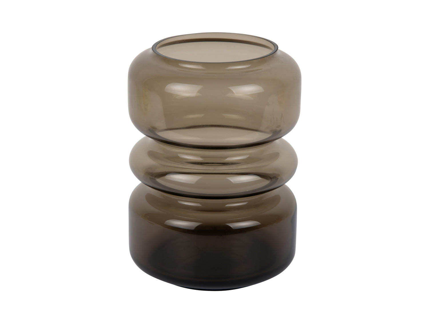 VASE Maravillo Braun 14.5/14.5/20 cm - Braun, Glas (20cm) - Present Time