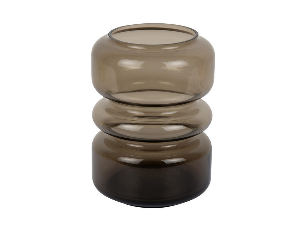 VASE Maravillo Braun 14.5/14.5/20 cm - Braun, Glas (20cm) - Present Time