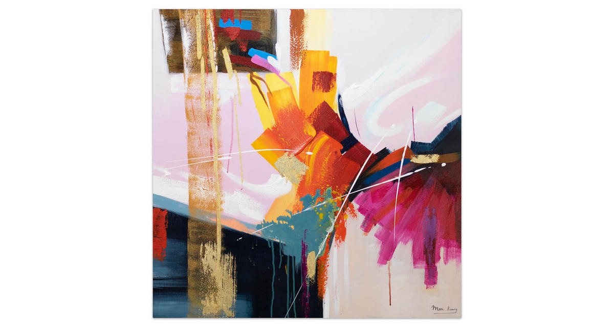 ÖLGEMÄLDE 80/80 cm - Multicolor, Holz/Textil (80/80cm) - KUNSTLOFT