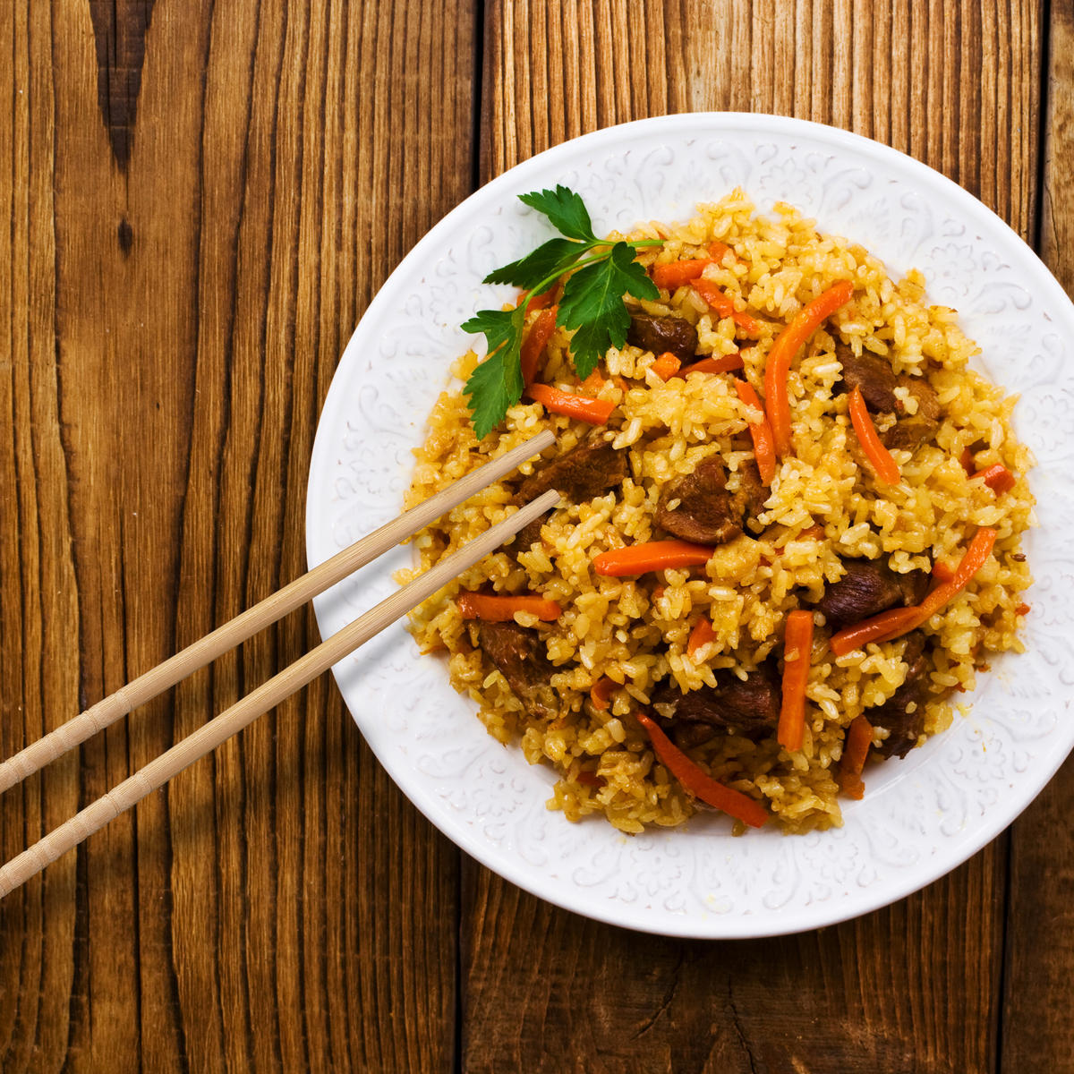 10-PAAR Essstäbchen - Hellbraun, Holz - Relaxdays