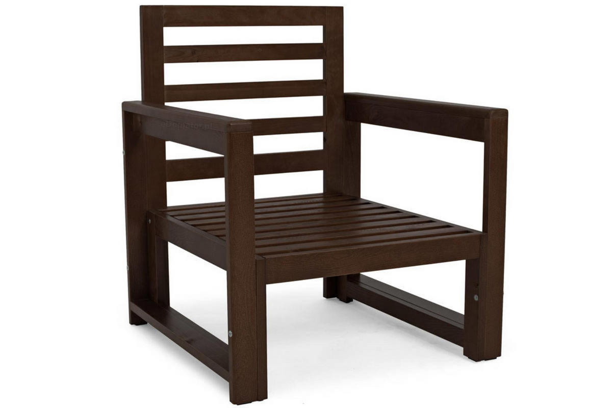 GARTENSESSEL Malta Hellbraun, mit dunkelbraunen Beinen - Grau, Holzwerkstoff (69/82/68cm) - Bettso