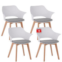ESSZIMMERSTUHL AALBORG 4er-Set - Weiß, Kunststoff (64/76/57cm) - Albatros
