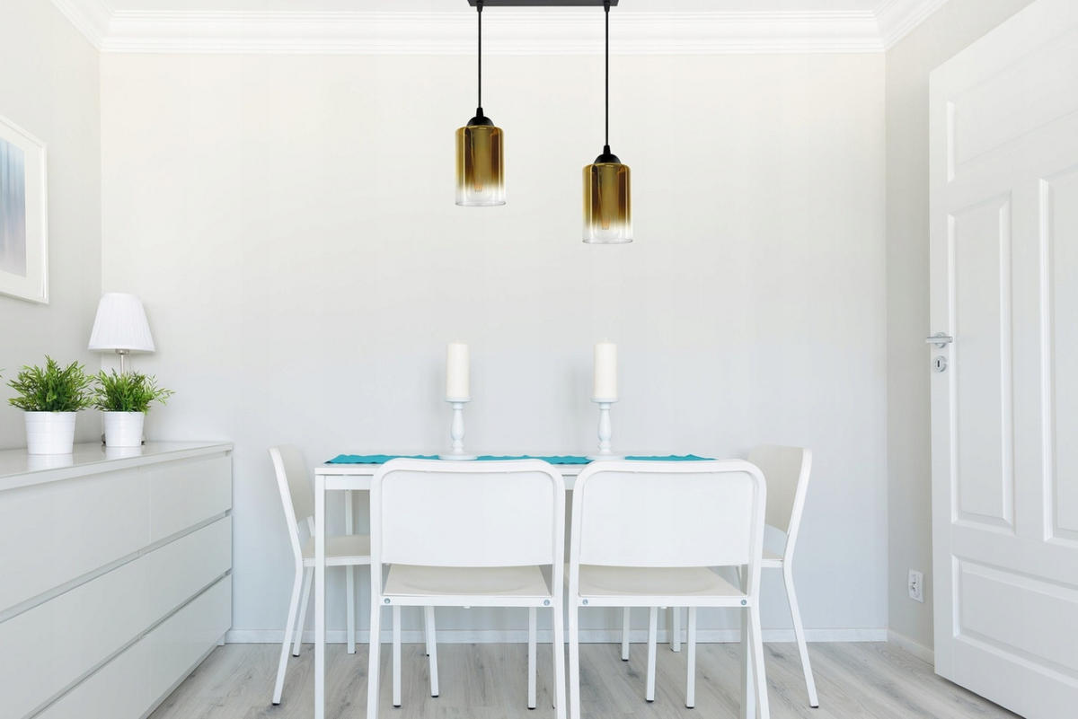 PENDELLEUCHTE GRAF - Transparent/Goldfarben, Glas/Metall (10/45/80cm) - kiki design