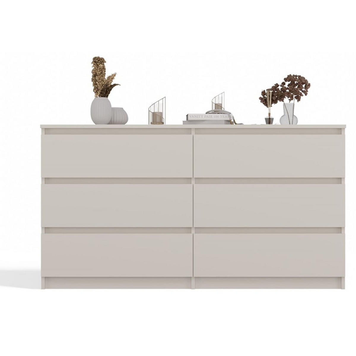 KOMMODE Malwa greige, 75 x 138 x 40 cm - Kaschmir, Holzwerkstoff (138/75/40cm) - Selsey
