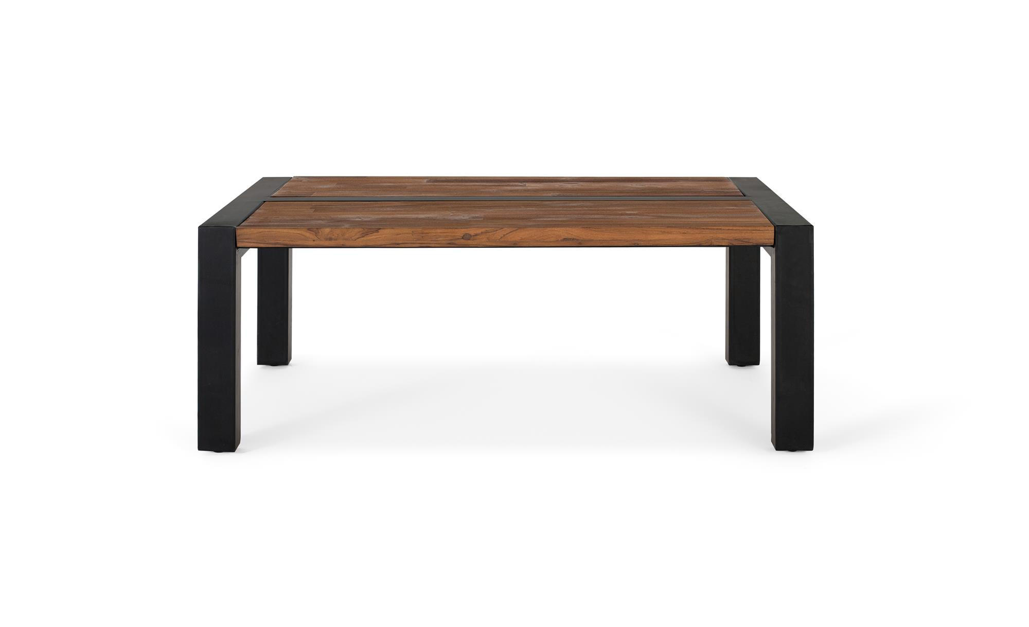 COUCHTISCH aus Teakholz und Metall - Braun, Holz (120/90/46cm) - Giner y Colomer