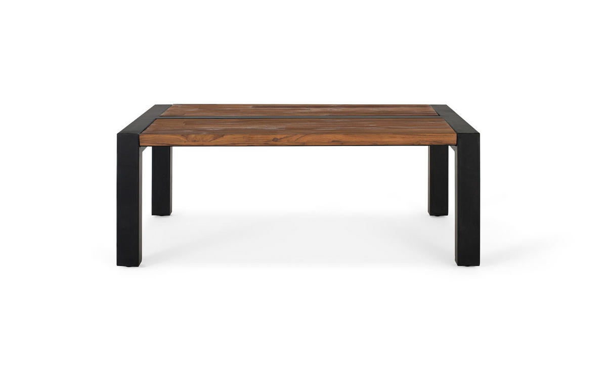 COUCHTISCH aus Teakholz und Metall - Braun, Holz (120/90/46cm) - Giner y Colomer