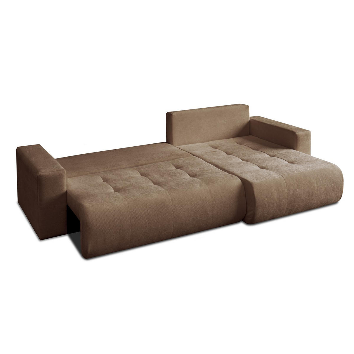 ECKSOFA CLOUD II XL mit Schlaffunktion Vibe 19 - Braun, Textil (280/152cm) - Lookway