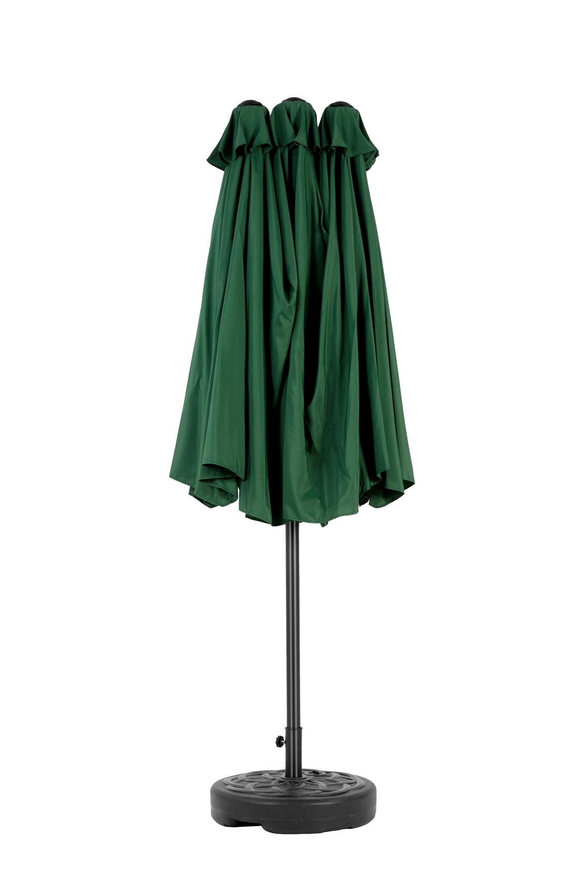 SONNENSCHIRM Knickbar dunkelgrau - Grün, Metall (453/453cm) - ComfortXL