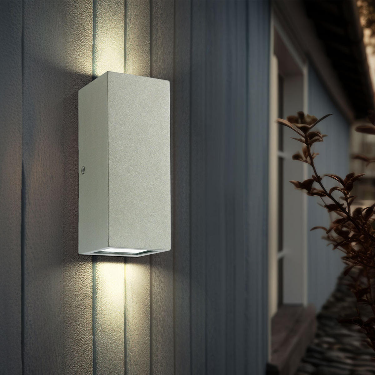 LED WANDLEUCHTE Edelstahl Silber - Silberfarben, Kunststoff (6.6/16/6.6cm)