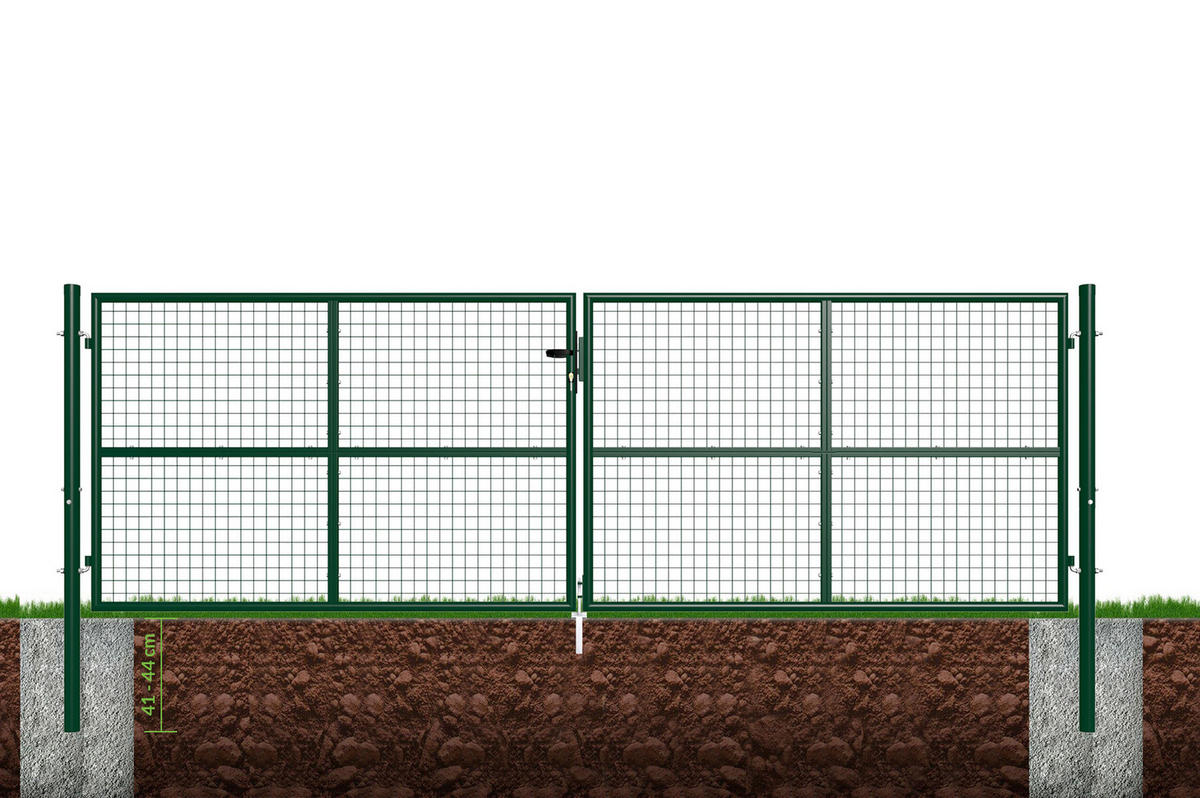 ZAUNTOR Olga Grün 4m H.130cm - Grün, Metall (406/131cm) - Casanoov