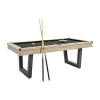 MULTIFUNKTIONSTISCH - Billard & Tischtennis - 213,4 x 111,8 x 78,5 cm - Holzfarben hell & Schwarz - MELIAN - Schwarz, Holz (213.4/111.8cm) - Vente-Unique