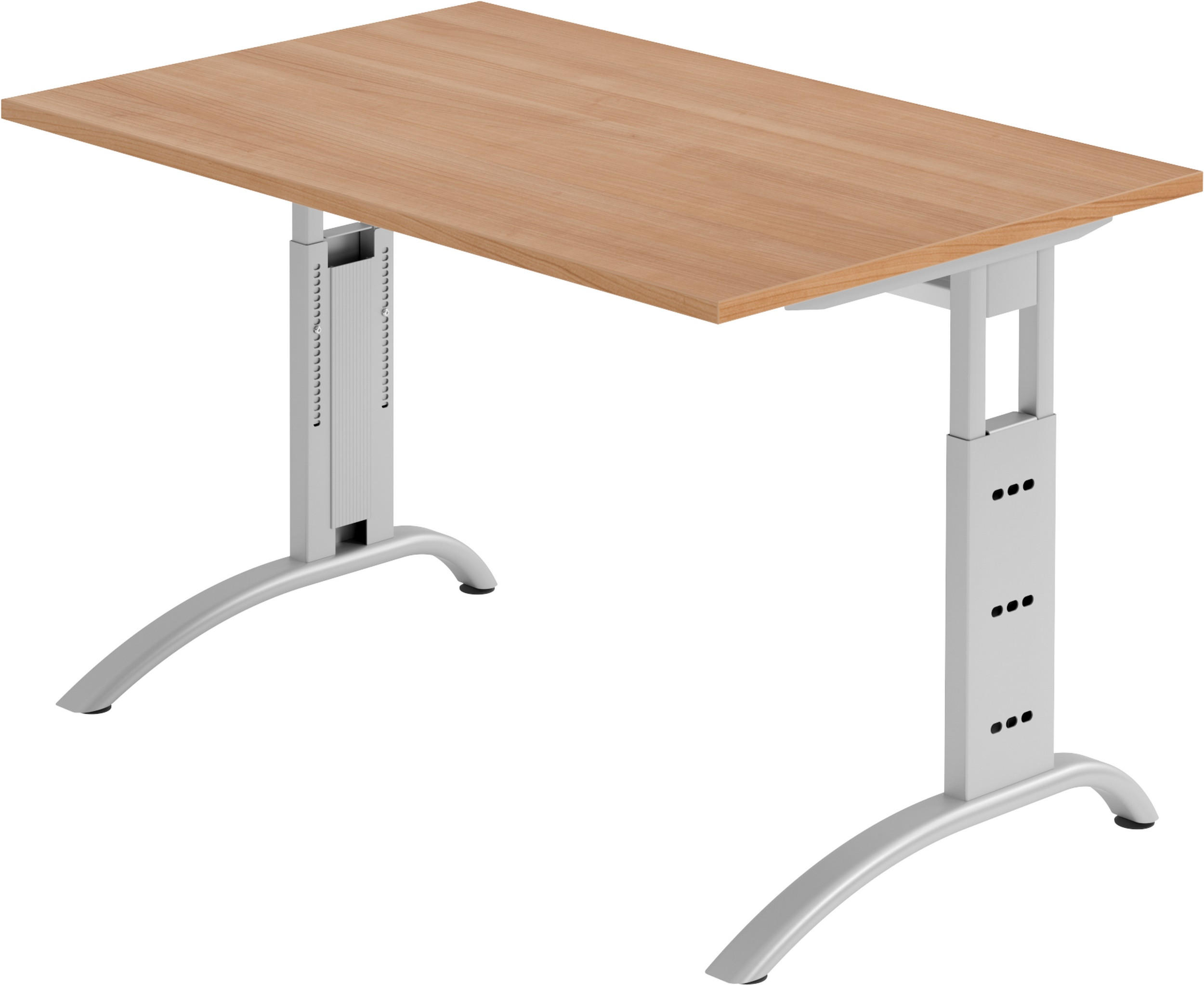 SCHREIBTISCH Serie-F 80/120/74 cm in Nussbaumfarben - Nussbaumfarben, Holzwerkstoff (80/120/74cm) - bümö