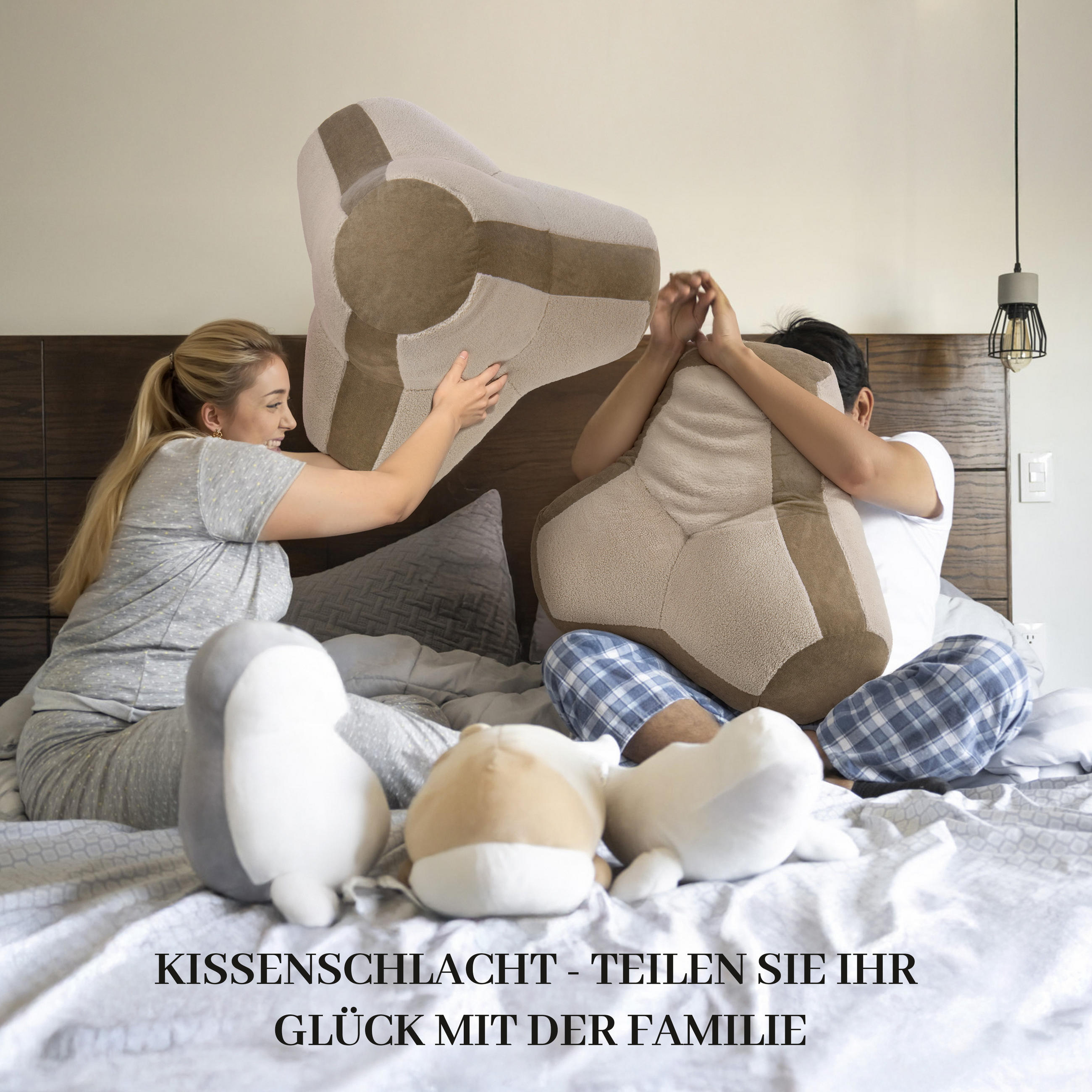 KISSEN Tetrapod Mehrere Funktionen - Hellbraun, Textil (24/70cm) - Vercart