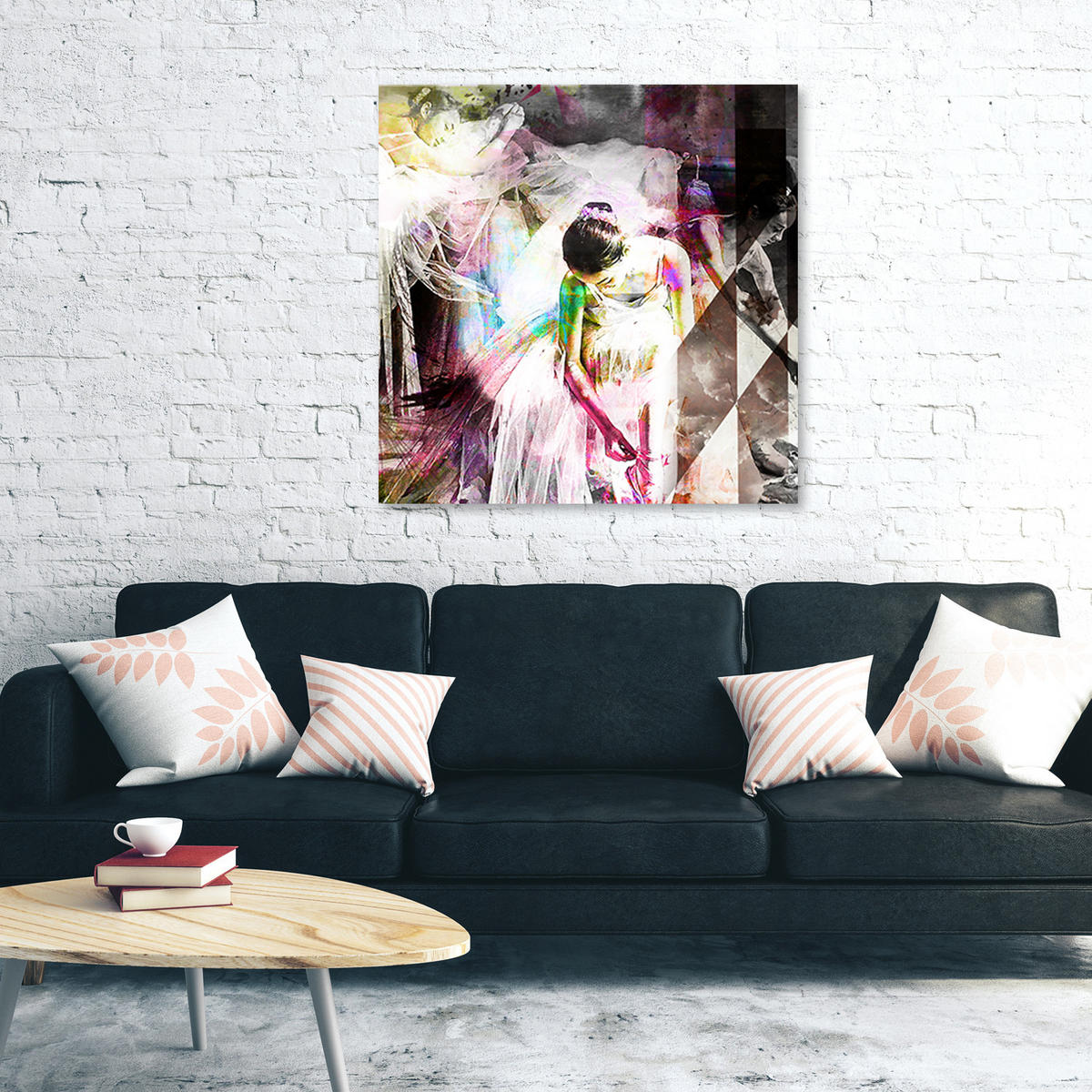 WANDBILD menschen rosa - Pink, Textil (50/50cm) - Feeby