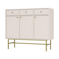 KOMMODE TORINO 125/108/41 cm mit 3 Schubladen 3 Türen Beige - Beige, Holzwerkstoff (125/108/41cm) - MASSENO