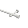 GARDINENSTANGEN-SET Prestige Sitra 120 cm, 1-läufig (ohne Ringe), 20 mm Ø Weiß - Weiß, Metall (120cm) - INTERDECO