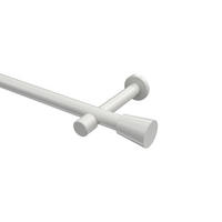 GARDINENSTANGEN-SET Prestige Sitra 120 cm, 1-läufig (ohne Ringe), 20 mm Ø Weiß - Weiß, Metall (120cm) - INTERDECO