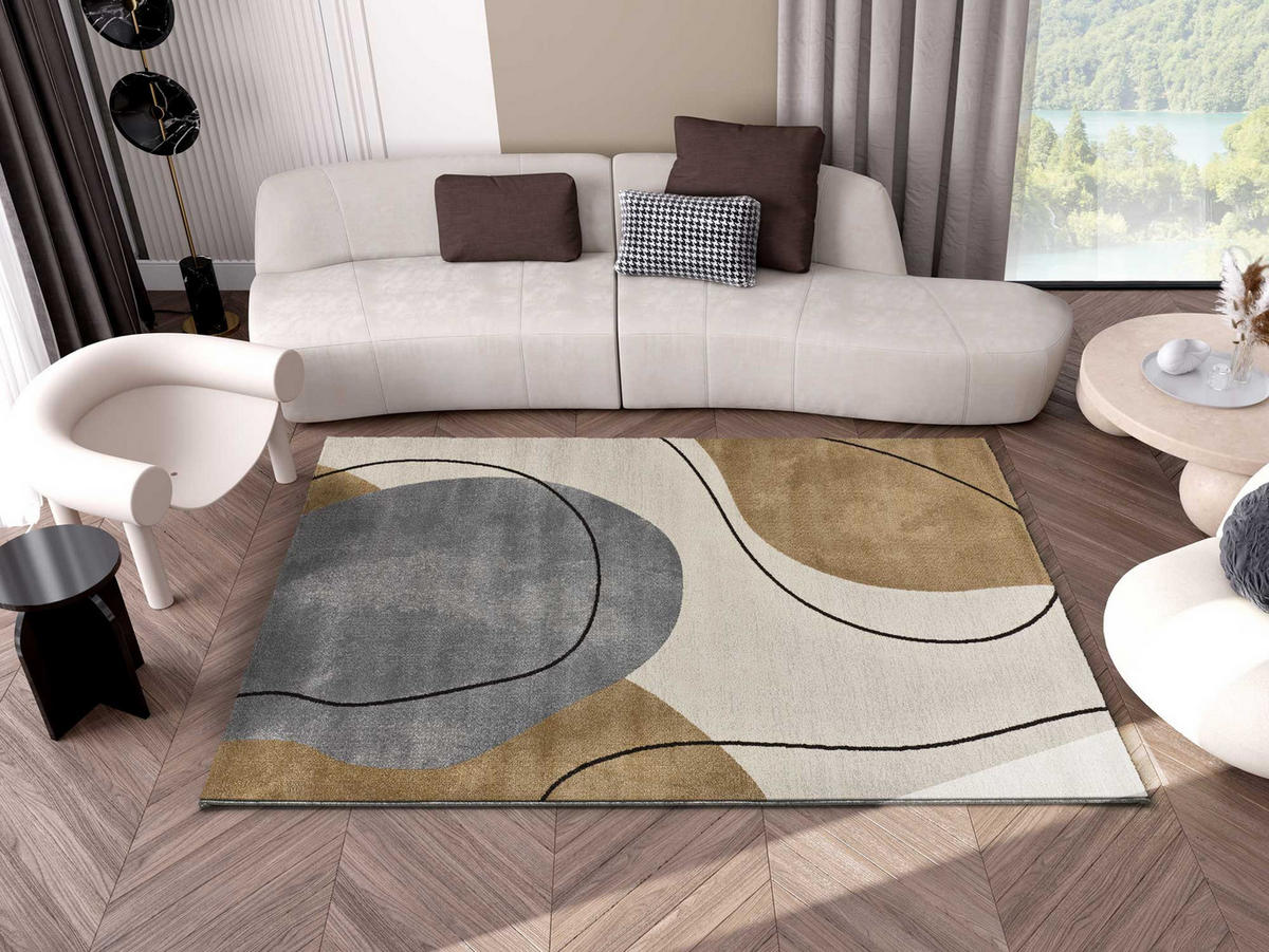 WEBTEPPICH Braun New York 140/200 cm - Beige/Braun, Naturmaterialien/Textil (140/200cm) - Atticgo