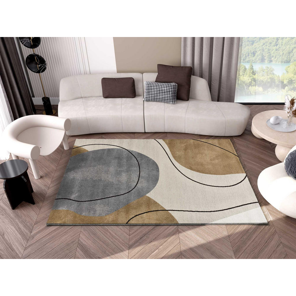 Thumbnail - Atticgo Webteppich, Braun, Grau, Beige, Textil, Abstrakt, Rechteckig, 80x150 cm, Oeko-Tex® Standard 100, in verschiedene...