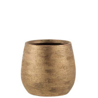 BLUMENTOPF UNREGELMÄßIG - Töpferei - Gold - L - Ø 24 cm - Goldfarben, Keramik (24/23cm) - J-Line