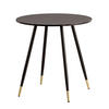 ESSTISCH Marmoroptik Metall Rund Modern, Schwarz 75x75x76 cm - Goldfarben/Schwarz, Holzwerkstoff/Metall (75/75/76cm) - KADIMA DESIGN