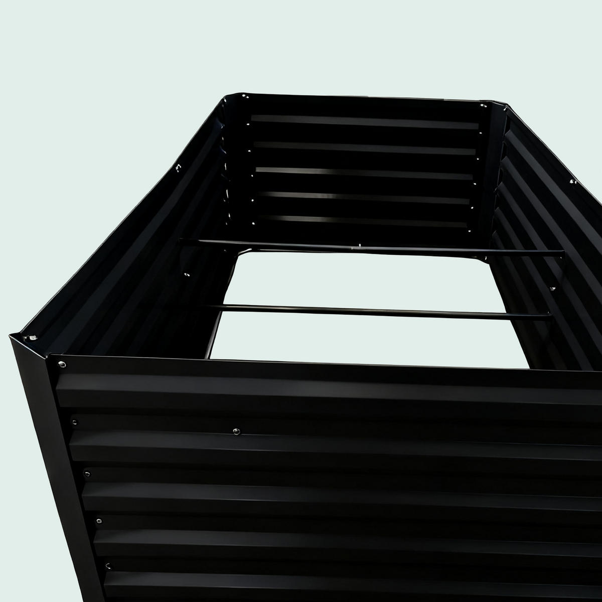 HOCHBEET - Schwarz, Metall (100/57/100cm) - Relaxdays