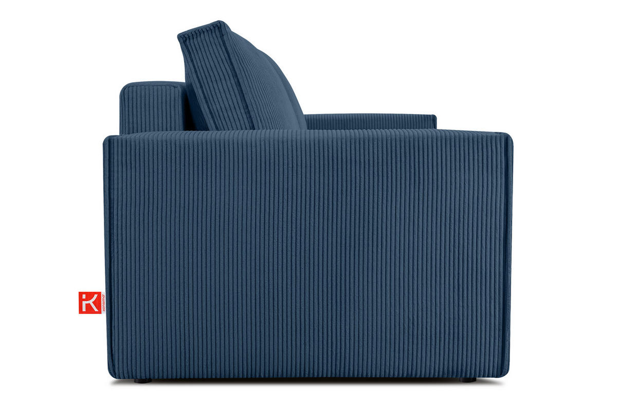 SCHLAFSOFA NAPI in Pet Friendly Cord-Stoff, marineblau - Blau/Schwarz, Textil (228/89/101cm) - KONSIMO®