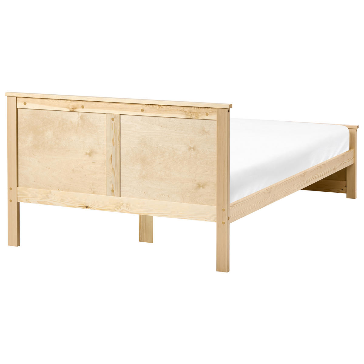 BETT mit Lattenrost 120/200 cm Kiefernholz Hellbraun Dauphin - Hellbraun, Holz (120/200cm) - Beliani