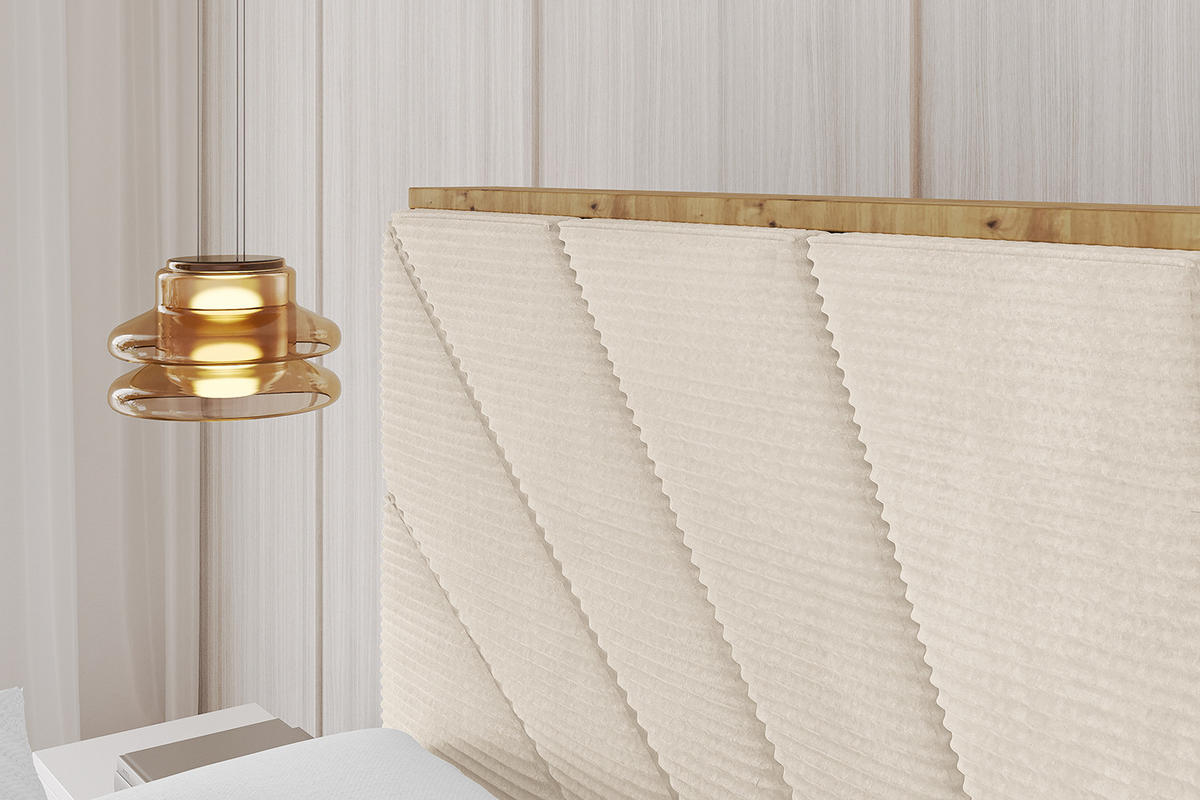 POLSTERBETT mit Bettkasten und Lattenrost, Bett mit Matratze H3/H4 - ENZO6 180x200 Beige - Creme, Holzwerkstoff/Textil (180/200cm) - ALTDECOR