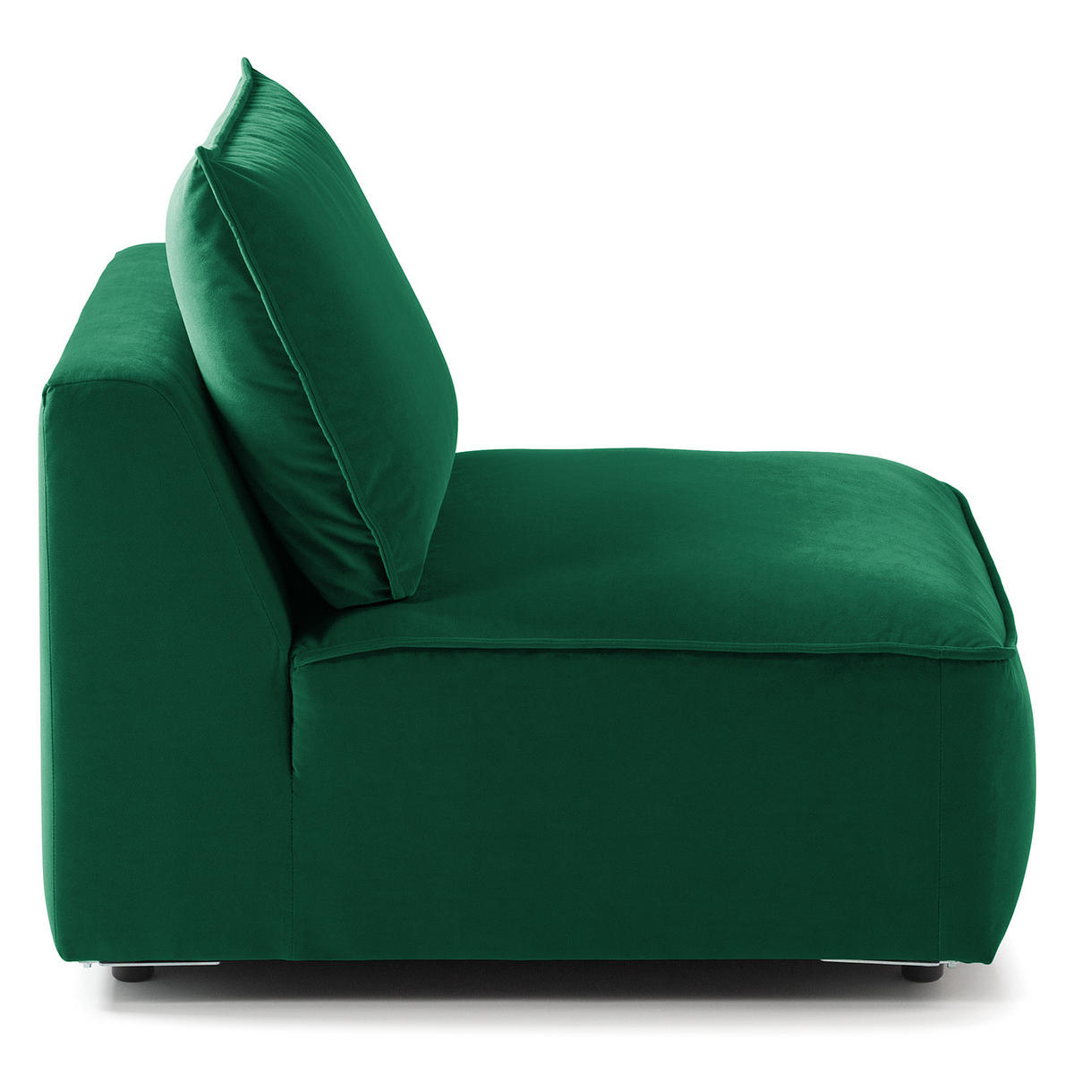 MODULSESSEL - Dunkelgrün, Holz/Textil (80/82/99cm) - home24