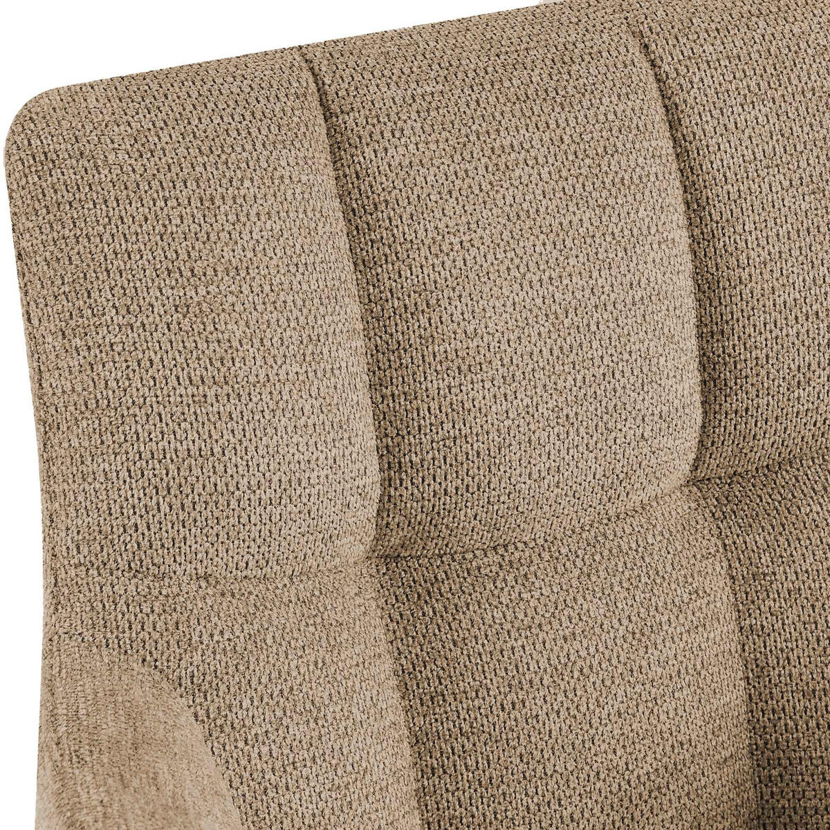 ARMLEHNENSTUHL Stoff Hellbraun - Hellbraun/Schwarz, Textil/Metall (59/87/59cm) - CLP