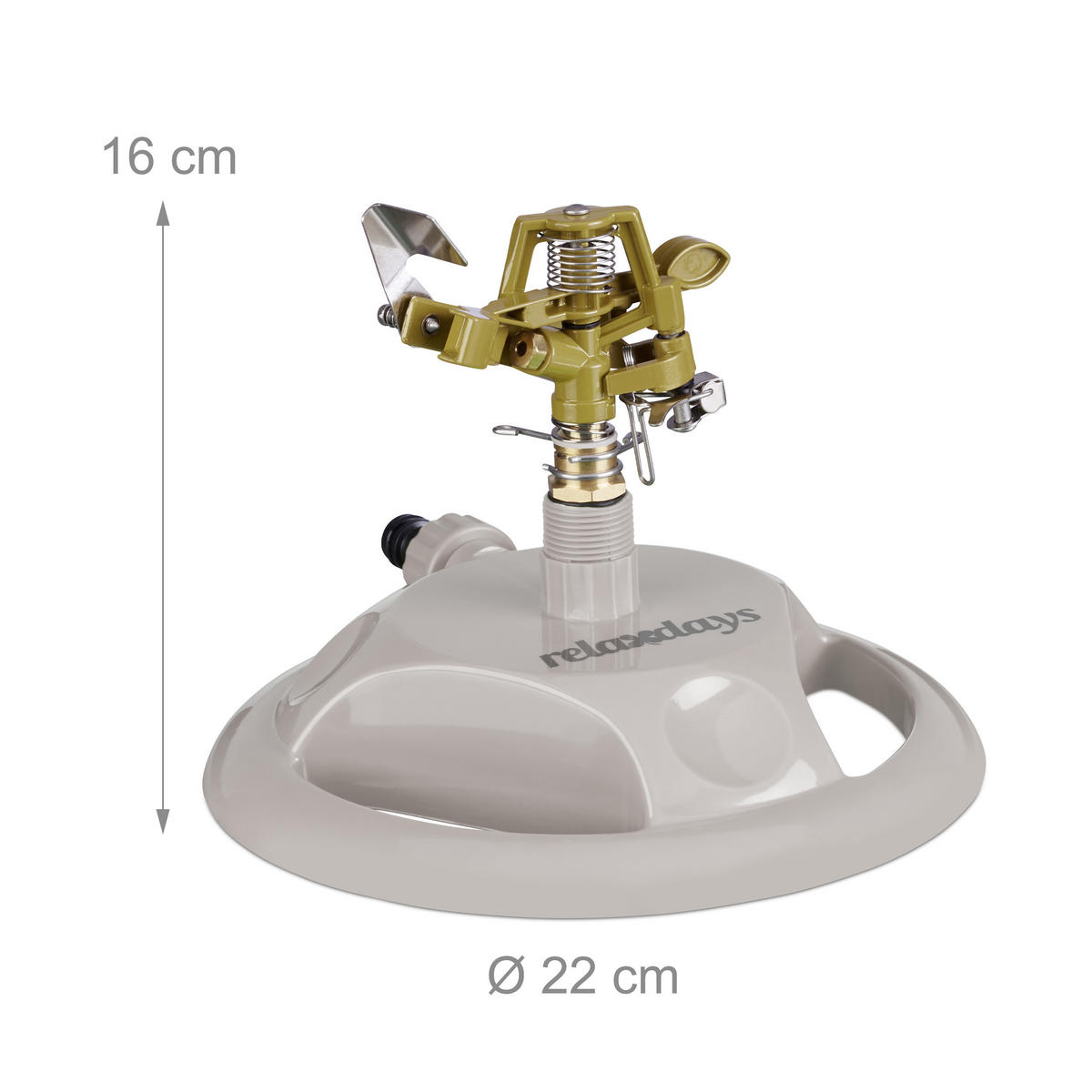 RASENSPRENGER - Grau, Kunststoff/Metall (22/16/22cm) - Relaxdays