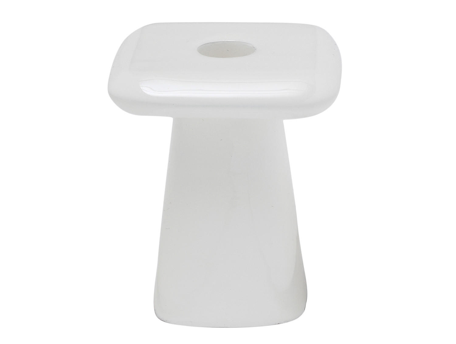 KERZENHALTER Rica Weiß 9/9/11.5 cm - Weiß, Metall (9/11.5/9cm) - Present Time