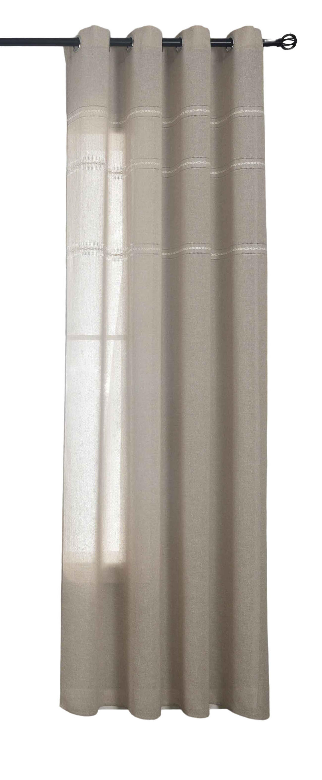 VORHANG LEIPZIG HxB 245x145 cm Taupe - Taupe, Textil (145/245/245cm) - Gardinenbox