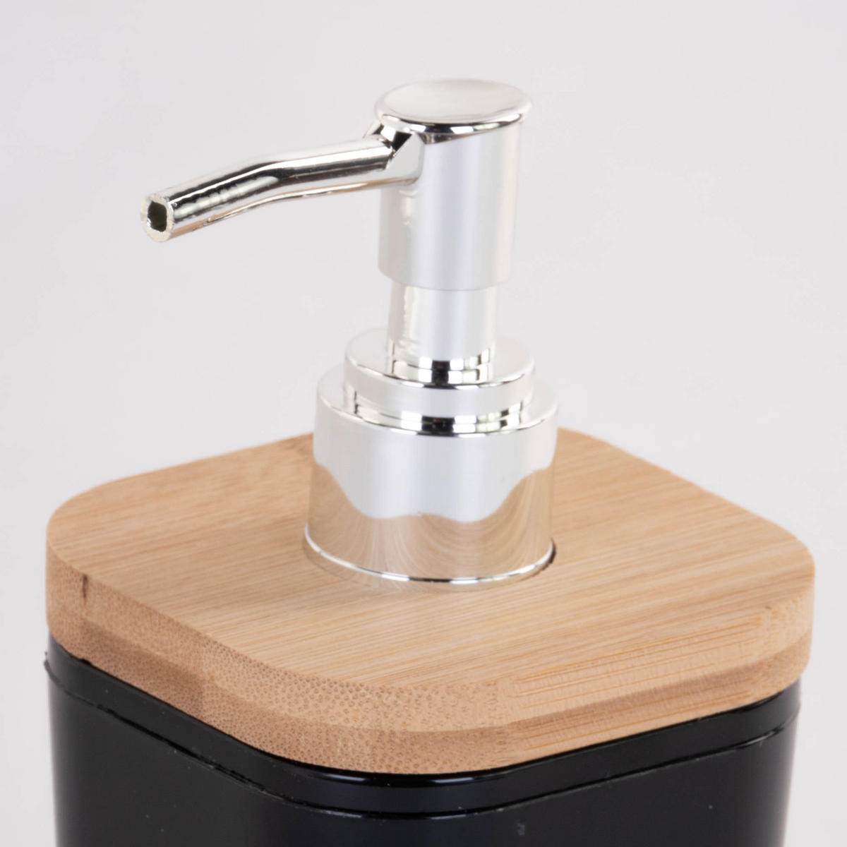 SEIFENSPENDER Bambus-Element 7,5/7,5/17,5 cm - Schwarz, Kunststoff (7.5/17.5/7.5cm) - Bathroom solutions