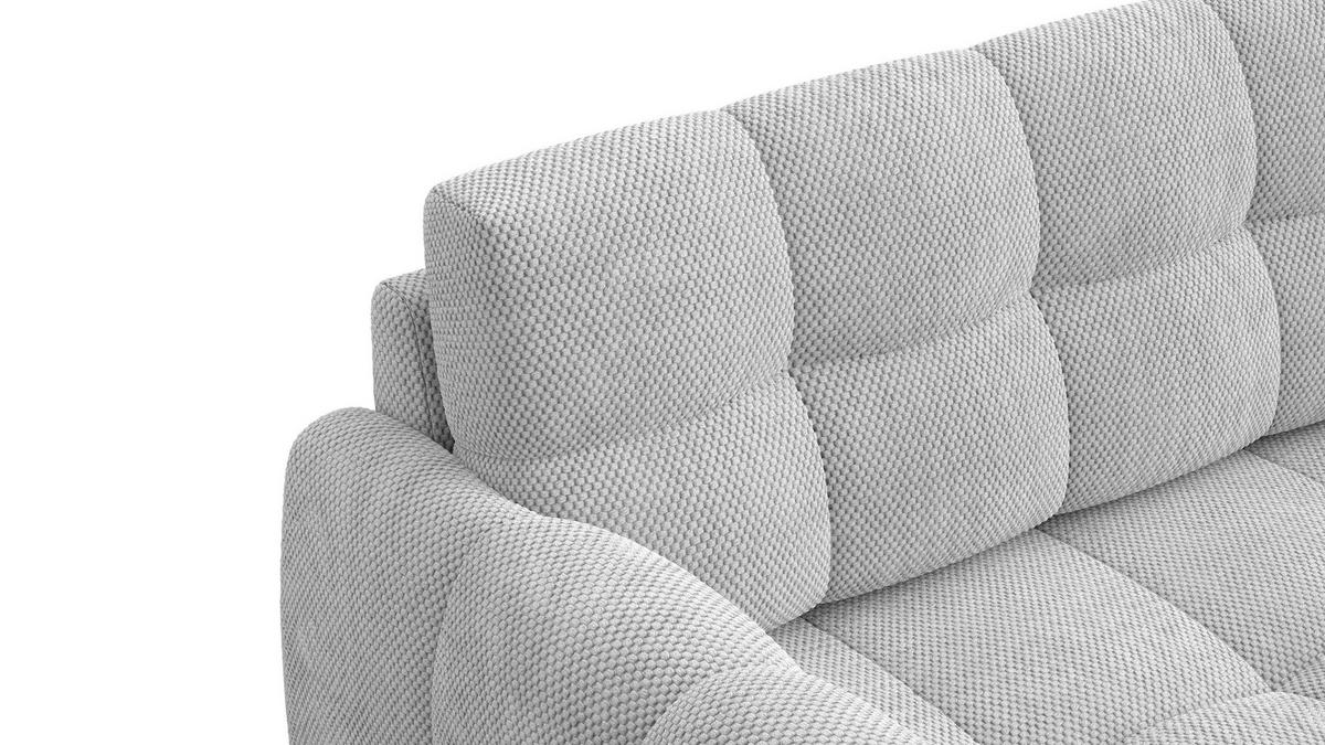 SOFA MELLOW 2,5-Sitzer, hellgrau - Hellgrau/Schwarz, Holz/Textil (183/87/98cm) - Courtois Laville