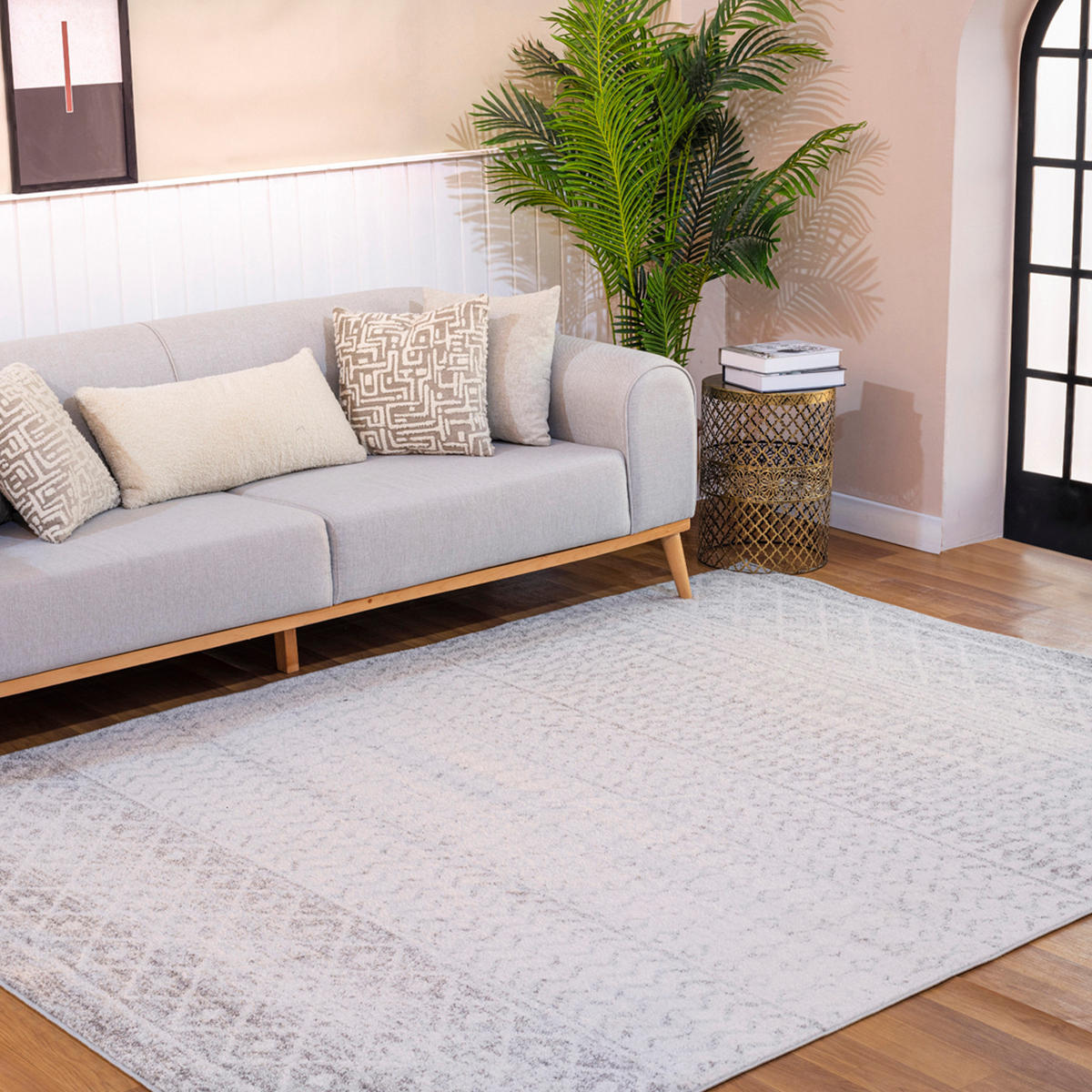 KURZFLORTEPPICH Rund Ø 160 cm Grau - Grau, Textil (160/160cm) - LIVABLISS