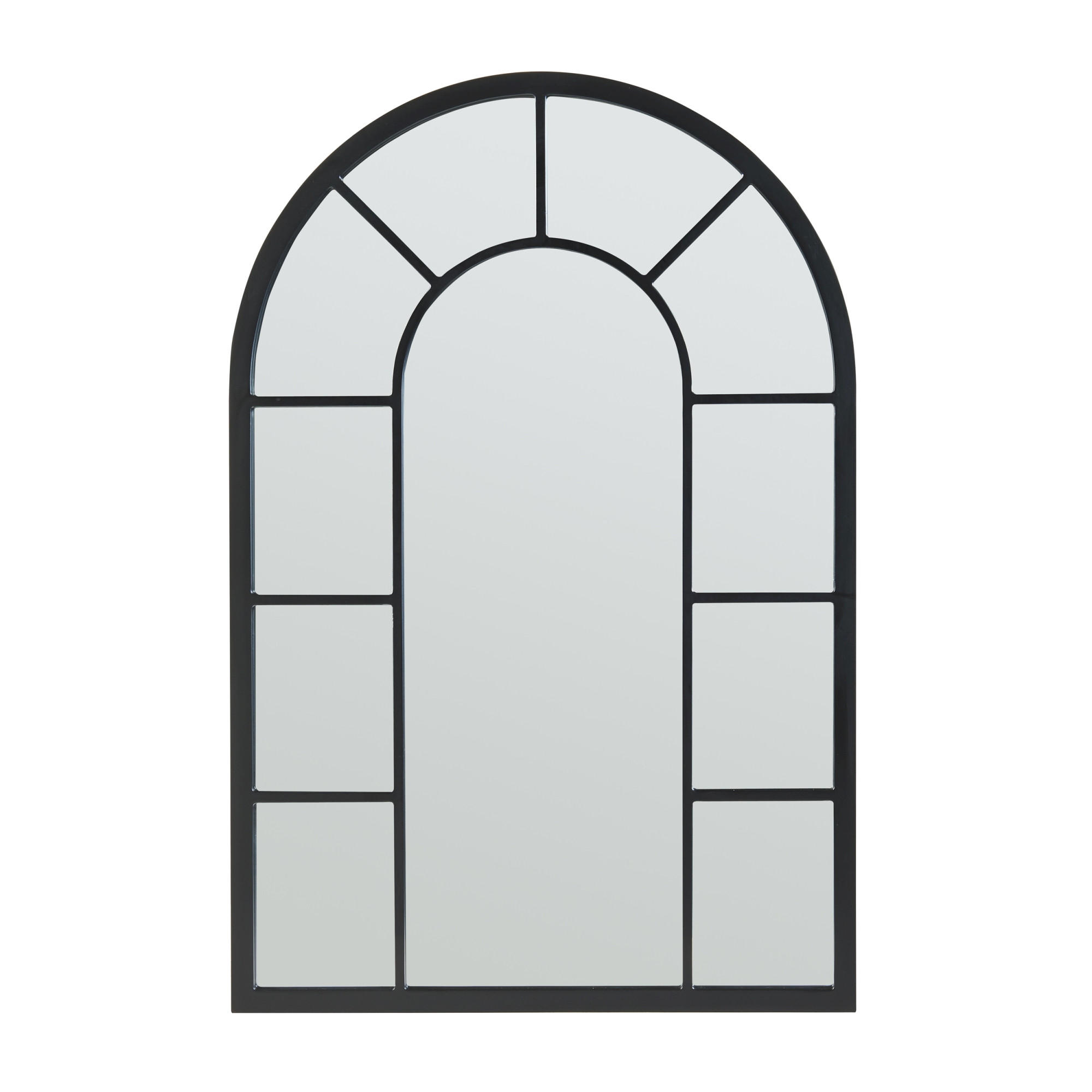 WANDSPIEGEL Enonkoski - Schwarz, Glas/Holzwerkstoff (60/2/90cm) - [en.casa]