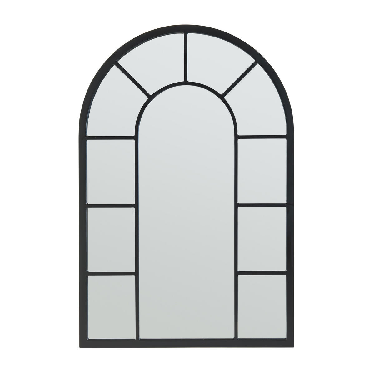 WANDSPIEGEL Enonkoski - Schwarz, Glas/Holzwerkstoff (60/2/90cm) - [en.casa]