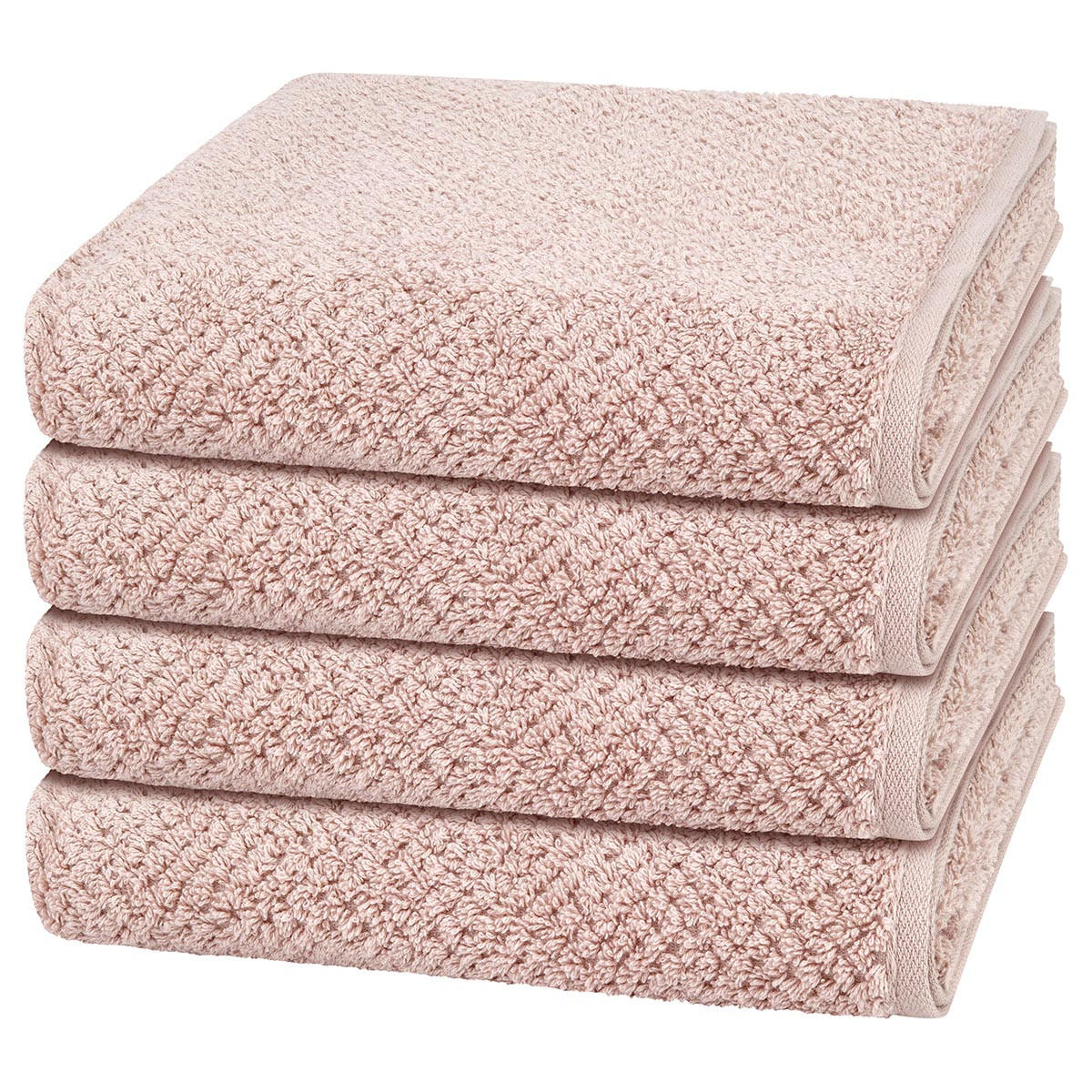 HANDTUCH Pure 4er-Set - Rosa, Textil (50/100cm) - Cawö