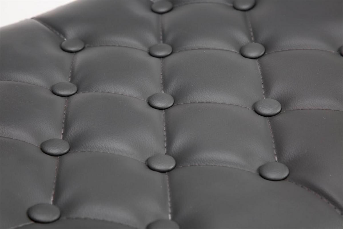 BARHOCKER 2er Set Lederlook grau - Chromfarben/Grau, Textil/Metall (62/103/55cm) - CLP