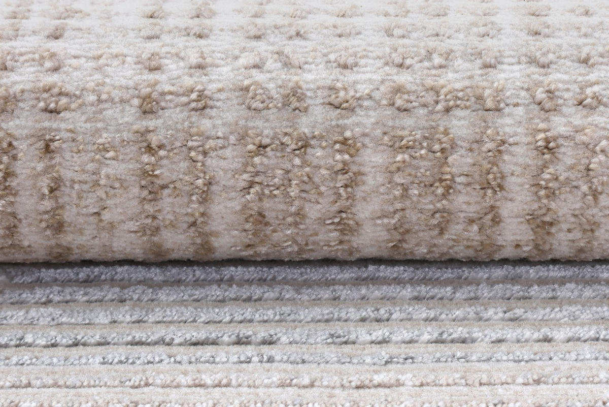 KOBEREC béžový hnedý krémový - 140 x 200 cm - béžová, textil (140/200cm) - Mazovia
