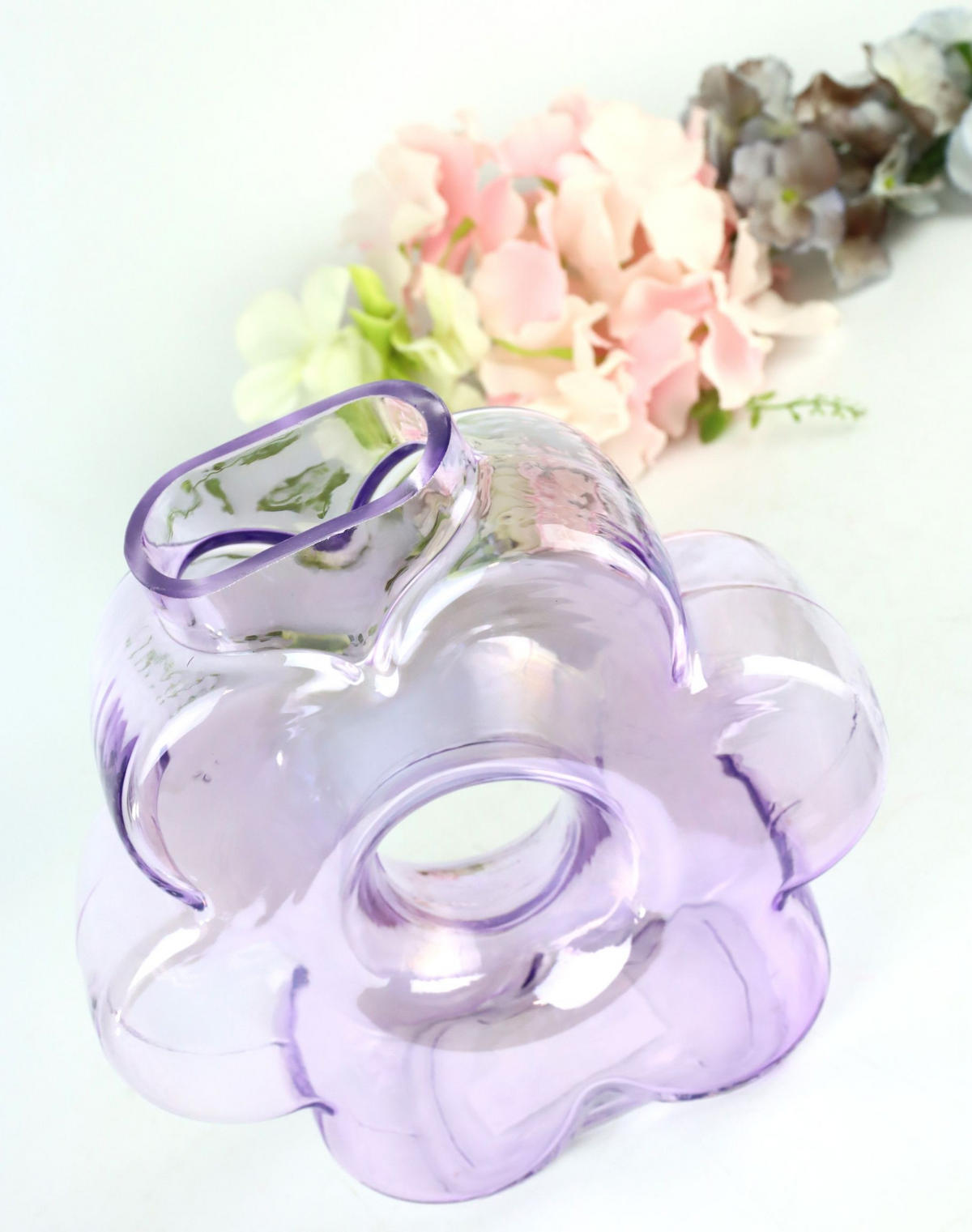BLÜTENVASE Daisy Glas lila - Lila, Glas (19.5cm) - FURNARO