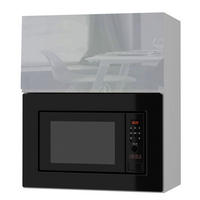 MIKROWELLENUMBAUSCHRANK Avellino W2MK/60 grau Acryl Hochglanz / Grau 60 / 32,5 / 72cm - Grau, Holz/Holzwerkstoff (60/72/32.5cm) - Feldmann-Wohnen