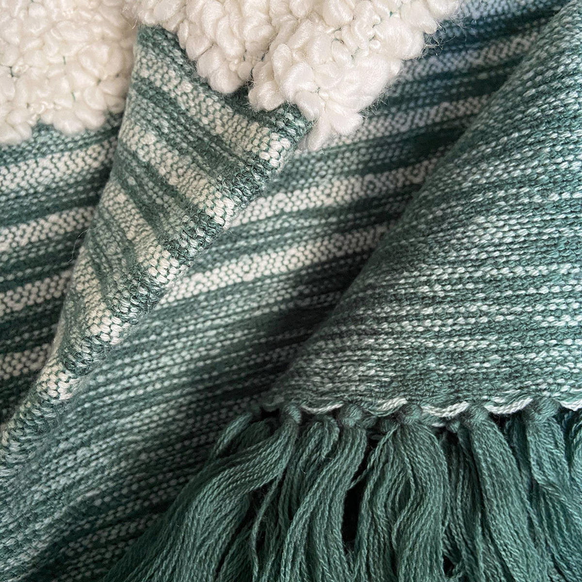 DECKE Tribal Grün - Grün, Textil (125/150cm) - Malagoon